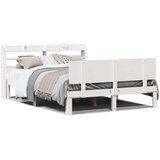 vidaXL Okvir kreveta s uzglavljem bijeli 120 x 190 cm od borovine Cijene