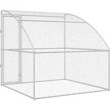  Pasja lopa s shranjevanjem srebrna 2 x 2 x 2 m Jeklo, (5000136021) | Shoptok.si
