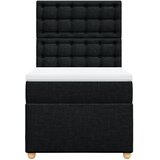  Krevet s oprugama i madracem crni 100 x 200 cm od tkanine | shoptok.hr