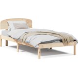 vidaXL Krevetna konstrukcija s uzglavljem 90x190 cm Čvrsta borovina | shoptok.hr
