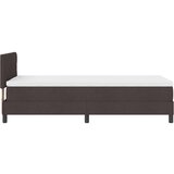 Box Spring krevet s madracem &amp LED Tamno smeđi 100x200 cm Tkanina | shoptok.hr