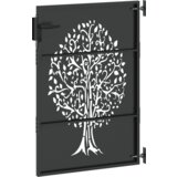 vidaXL Vrtna vrata Drugo Črna 100 x 125 cm Jeklo s prašnim premazom | Shoptok.si