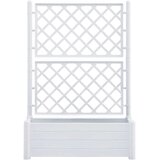  Vrtna sadilica s rešetkom 100 x 43 x 142 cm PP bijela | Eponuda.ba