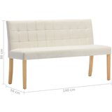  Klupa 140 cm krem baršunasta | shoptok.hr