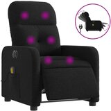 Maison Chic Električni masažni naslanjač - Relax naslanjač črno blago, (22134895) | Shoptok.si
