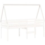 vidaXL Krov za dječji krevet bijeli 199x80,5x88 cm masivna borovina | shoptok.hr