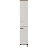 Germania Sivo-bež visoka kopalniška omarica v orehovem dekorju 34x190 cm Yonkers - Germania Cene