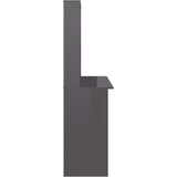  Radni stol s policama visoki sjaj sivi 110x45x157 cm iverica | Eponuda.com