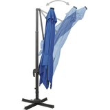  Konzolni vrtni suncobran sa stupom LED 300 cm azurnoplavi | shoptok.hr