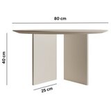 Hanah home Klub sto Leo 42, 80x42x80 cm, Bijeli | Eponuda.ba