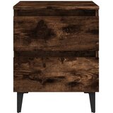  Noćni ormarići s metalnim nogama 2 kom boja hrasta 40x35x50 cm | shoptok.hr