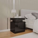 vidaXL Nočna omarica visok sijaj črna 45x35x52 cm iverna plošča | Shoptok.si
