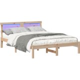 vidaXL krevetna konstrukcija smeđa 135 x 190 cm borova drva | shoptok.hr