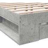  Okvir kreveta s ladicama siva boja betona 200x200 cm drveni | shoptok.hr