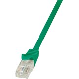 Logilink CP1015U RJ45 omrežni kabel\, Patch kabel CAT 5e U/UTP 0.25 m zelena z zaščitnim zapornim zatičem 1 kos, (20415380) | Shoptok.si
