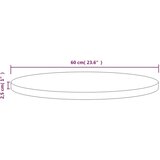  Mizna plošča Ø60x2,5 cm trdna borovina | Shoptok.si