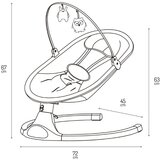 Momi Otroški gugalnik KENANI- bež | Shoptok.si