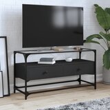 TV ormarić sa staklenom površinom crni 98 x 35 x 51 cm drveni | shoptok.hr