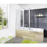 CAMARGUE pregrada za kadu (3-dij., 130 x 140 cm, Prozirno staklo) Cijene