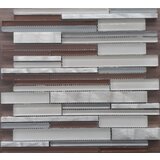  Stakleni mozaik srebrno beli pravougaoni 300x300x8mm Cene'.'