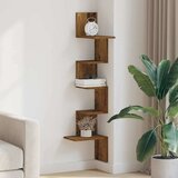 vidaXL Kutna zidna polica boja drva 32x32x127,5 cm konstruirano drvo | shoptok.hr