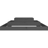  Visoka greda siva 110x110x27 cm trdna borovina | Shoptok.si