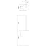  omnires MP60621CR - zidna četka za wc modern project sjajni hrom | Eponuda.com