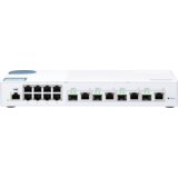 Qnap Systems QSW-M408-4C 12-portni pametni upravljani preklopnik [4x 10GbE SFP+/RJ45 Combo 8x 1GbE (RJ45) sloj 2 upravljanje mrežom] | shoptok.hr