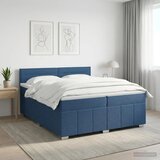 Boxspring krevet s madracem Plava 200 x 200 cm Tkanina - Plava 200 x 200 cm Dizajn linija | shoptok.hr