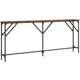 Maison Chic konzolna miza - miza ob steni dimljen hrast 180x23x75 cm inženirski les, (21786402) | Shoptok.si