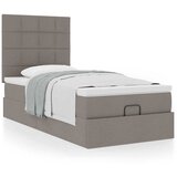 Otomanski krevet s madracem smeđesivi 100x200 cm tkanine | shoptok.hr