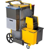 Vermop čistilni voziček shopster treppe sprint, dxšxv 830 x 700 x 1000 mm, s po višini nastavljivim potisnim ročajem u