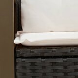  Vrtni dvosjed s jastucima crni od poliratana | shoptok.hr