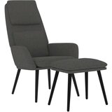  Stol za sproščanje s stolčkom temno sivo blago, (20935288) | Shoptok.si