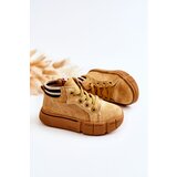 Boto Children's High-top Sneakers With A Zipper Camel Boone | Shoptok.si
