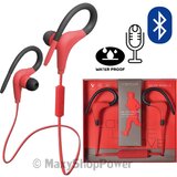  Športne Bluetooth stereo slušalke z mikrofonom Vennus BT-1 - rdeče | Shoptok.si