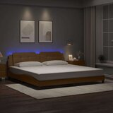  Okvir kreveta LED boja cappuccina 200 x 200 cm umjetna koža | shoptok.hr