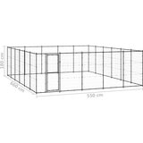 vidaXL Zunanji pasji boks jeklo 36,3 m² | Shoptok.si