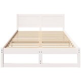  Krevetna konstrukcija Bijelo 120 x 200 cm Čvrsto borovo drvo Bijela 205.5 x 125.5 x 70 cm | Shoptok.si