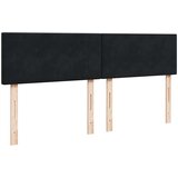 vidaXL Otomanski posteljni okvir z vzmetnico črn 180x200cm žamet | Shoptok.si