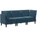  Set namještaja za dnevni boravak s jastukom 3 pcs Plava Baršun | shoptok.hr