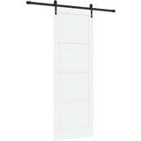  Klizna vrata ORKDAL Bijela i crna 83 x 232 cm Masivna borovina | shoptok.hr