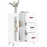 vidaXL Komoda visok sijaj bela 69,5x34x90 cm inženirski les | Shoptok.si