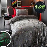 Catherine Lansfield Dječja posteljina sa svjetlećim efektom za krevet za jednu osobu od mikropliša 135x200 cm Game Over – | shoptok.hr