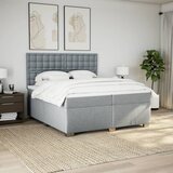  Krevet s oprugama i madracem svjetlosivi 200 x 200cm od tkanine | shoptok.hr