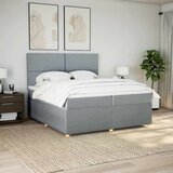  Krevet s oprugama i madracem svjetlosivi 200 x 200cm od tkanine | shoptok.hr