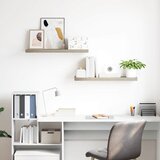  Plutajuće zidne police 2 kom boja hrasta 80 x 23,5 x 3,8 cm MDF | shoptok.hr