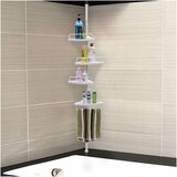 Songmics Angled Telescopic Shelf Stand for Bathrooms, White, 85-305 cm, BCB001A | shoptok.hr