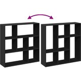 Sobna pregrada / regal za knjige crni 102x29x103,5 cm drveni | shoptok.hr