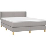  S oprugama i madracem svjetlosivi 140x190 cm od tkanine | shoptok.hr